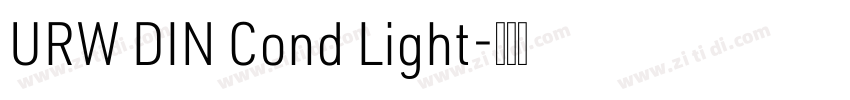 URW DIN Cond Light字体转换